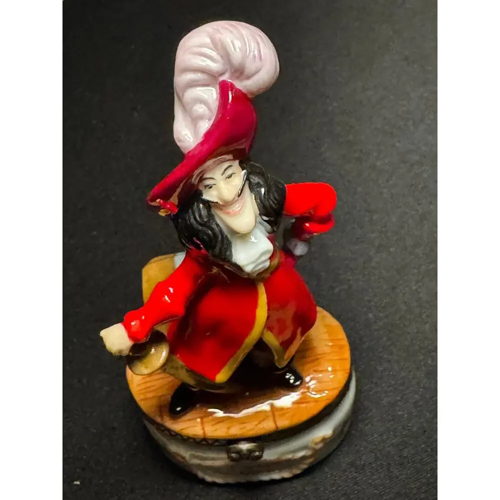 Vintage Disney Captain Hook Trinket Box w/ Looking Glass